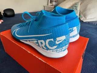 Zapatillas Futbol Sala Nike Azul y Blanco