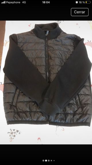 cazadora negra hombre en muy buen estado 