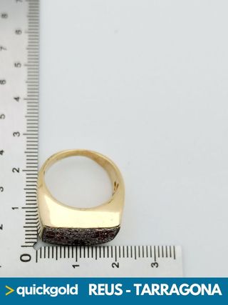 035-01-0151 ANILLO ORO DE 18K FLORES  T15