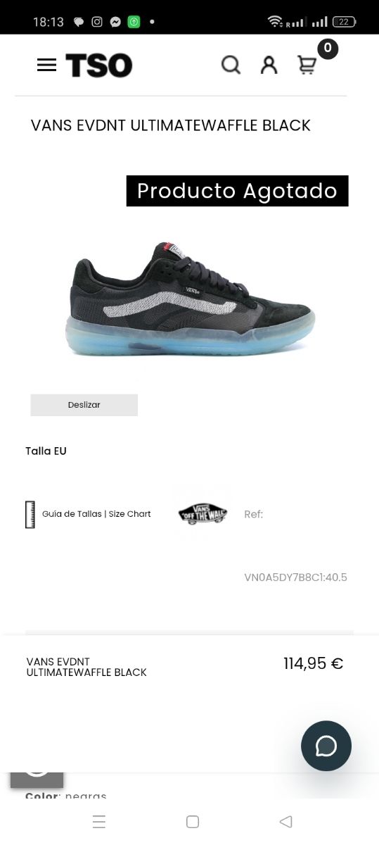 Zapatillas Vans Negras Talla 40 como nuevas 