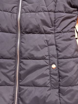 Parka niña cuello vuelto negra