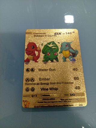 Charmander Bulbasaur Squirtle GX HP140 Carta Pokém