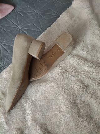 Zapatos de tacón beige talla 37
