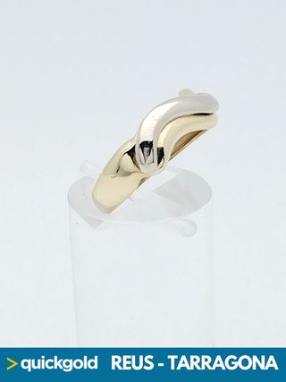 035-01-00436 ANILLO ORO DE 18K ONDAS T16