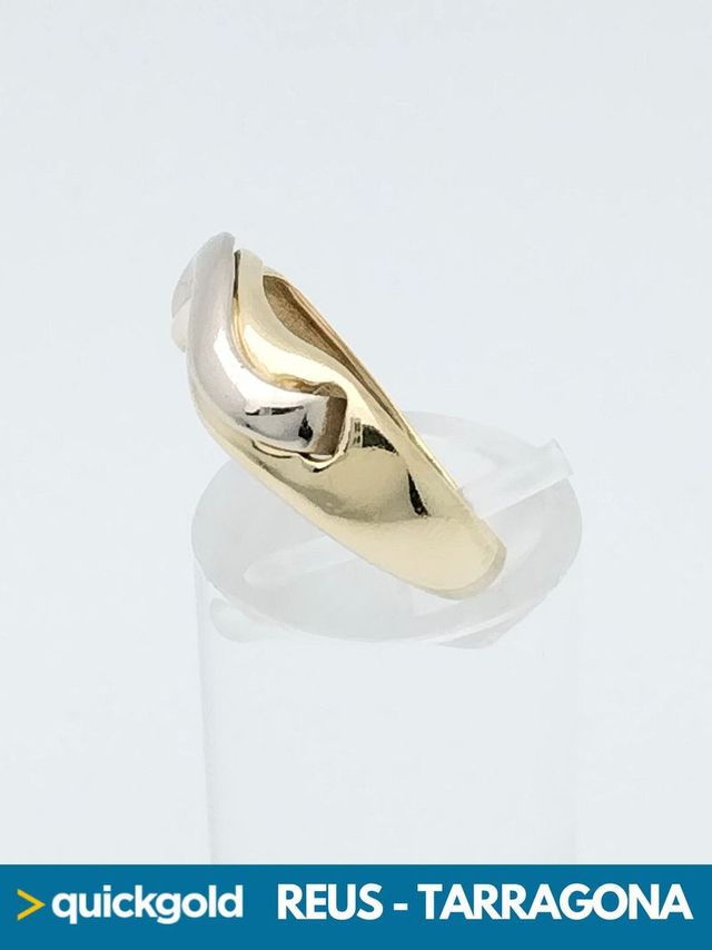 035-01-00436 ANILLO ORO DE 18K ONDAS T16