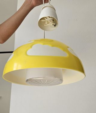 Lampadario Vintage Ikea Giallo Bianco