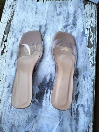 Zapatos de tacón transparentes talla 35