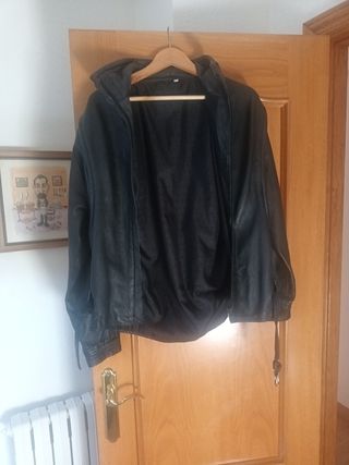 Cazadora Piel Negra Mujer