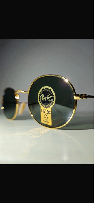 Occhiali Ray-Ban Oval Oro Lenti Verdi