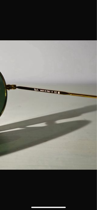 Occhiali Ray-Ban Oval Oro Lenti Verdi