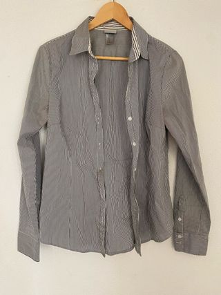 Camisa H&M Rayas Grises Talla 42