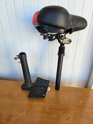 Asiento Sillín Negro y Rojo Patinete