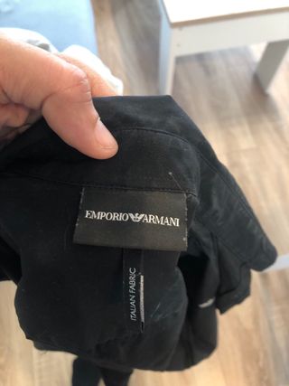 Camisa Emporio Armani Slim Fit Negra