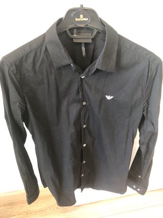 Camisa Emporio Armani Slim Fit Negra