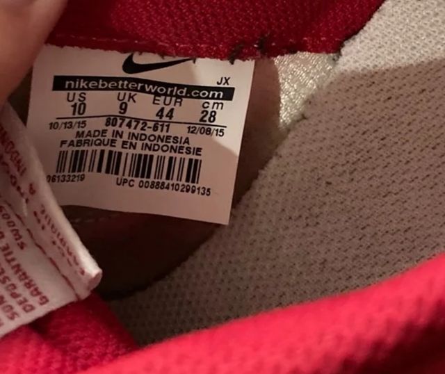 Nike Cortez Rojas Talla 44