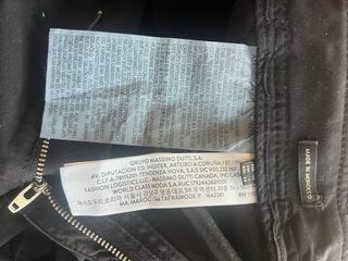 Pantalón Cargo Massimo Dutti T-36 Negro