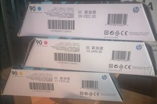 Tintas HP 90 Cyan, Magenta, Amarillo Originales
