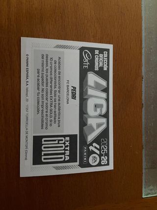Cromo de la Liga Extra Gold Pedri 