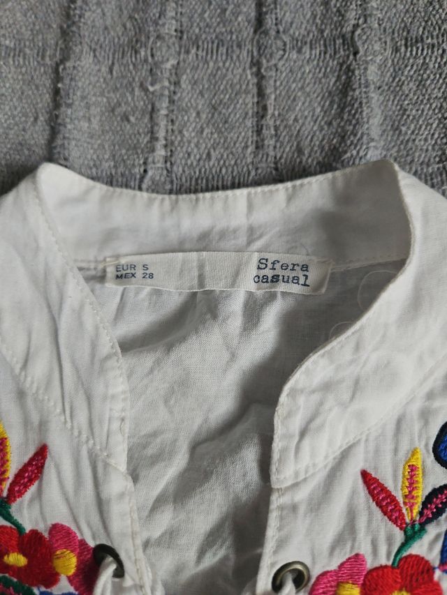 Blusa Sfera Talla S Bordada Multicolor