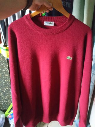 Jersey Lacoste granate Talla XL. 