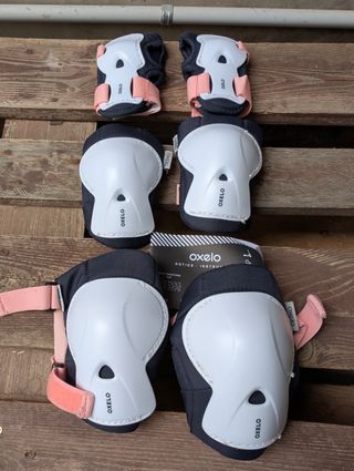 Protecciones Oxelo Talla S. Usados 2 veces.