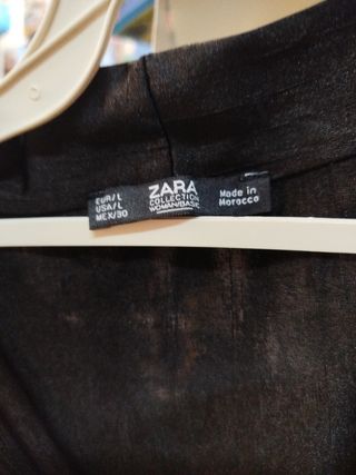 Camiseta Zara Negra Mujer Talla L