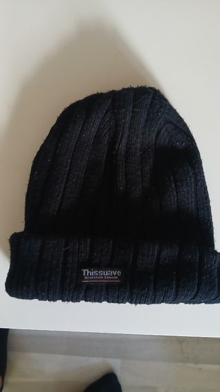 gorro negro de algodón para invierno