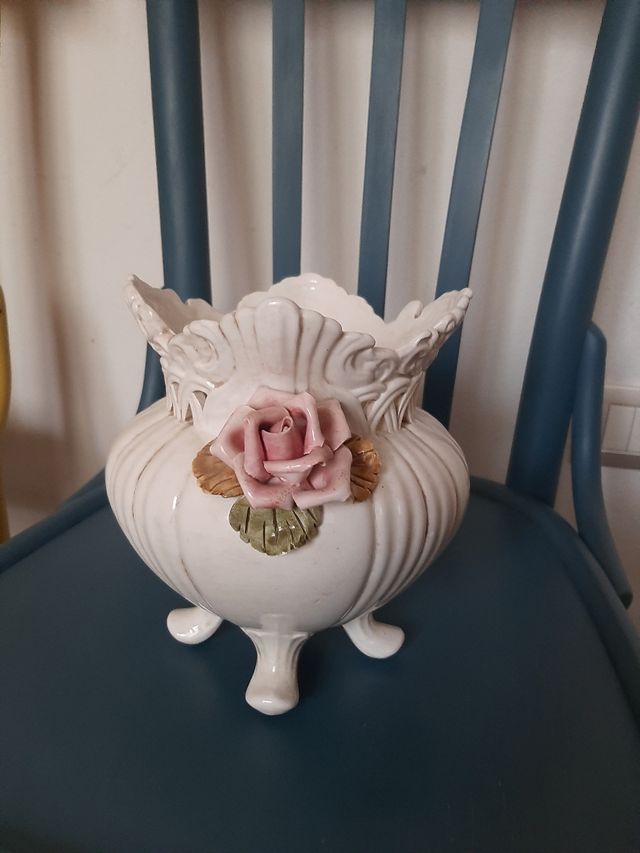 Vaso Ceramica D'Este Rose 4 Piedini