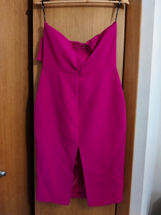 Vestido cóctel Nadia Fucsia