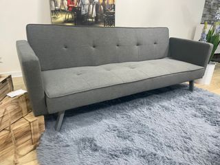 3 unidades Sofás  cama gris tela nuevas sin usar 

