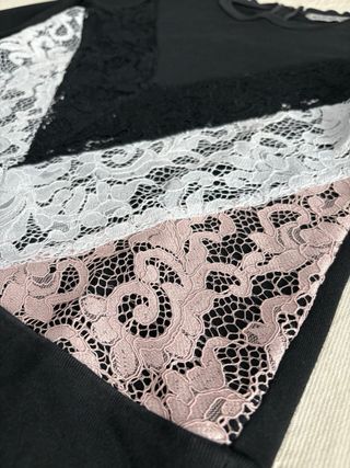 Felpa Silvian Heach pizzo nera multicolor taglia X