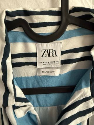 Camisa Zara Rayas Talla M