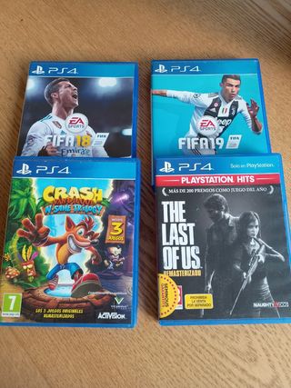 PS4 (PlayStation 4) + 4 Juegos 1 mando y cargador 