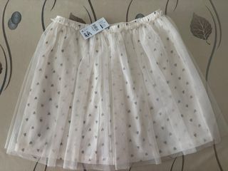 Falda tul niña beige corazones 15-16 años