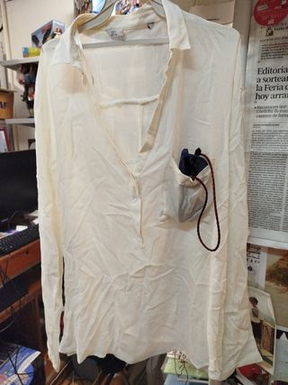 Camisa blanca mujer manga larga