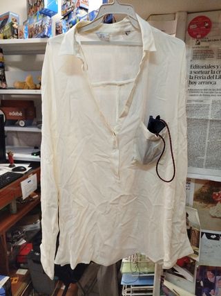 Camisa blanca mujer manga larga