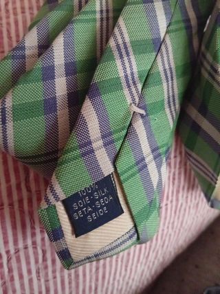 Corbata Breuer cuadros verde y azul