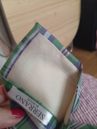 Corbata Breuer cuadros verde y azul