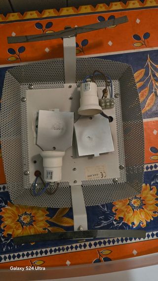 Plafoniera piccola in vetro e metallo