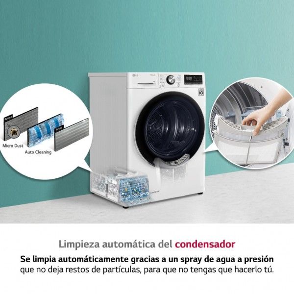 Secadora LG 9Kg Dual Inverter EcoHybrid A++