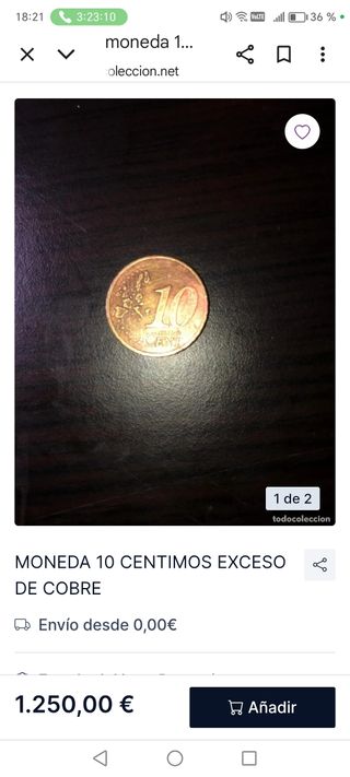 Moneda 10 Céntimos Euro exceso de cobre!!

