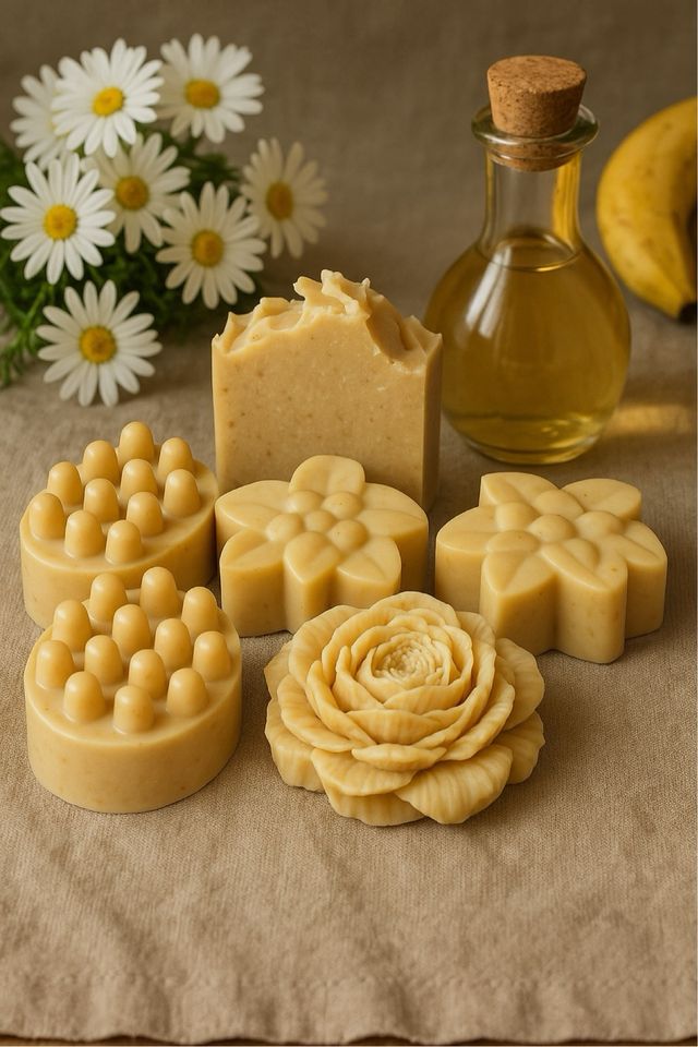 Jabón íntimo artesanal natural 6 piezas juntas