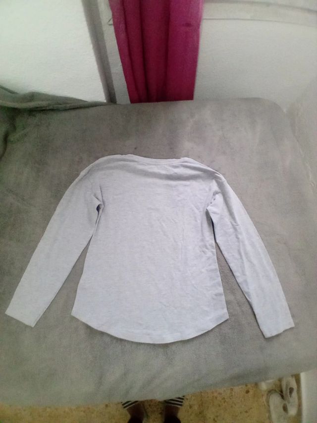 Camiseta Mayoral niña manga larga gris