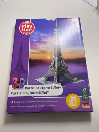 Puzzle 3D Torre Eiffel Playtive 31 piezas