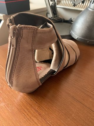 Sandalias Pico Lino Beige Talla 39 Mujer