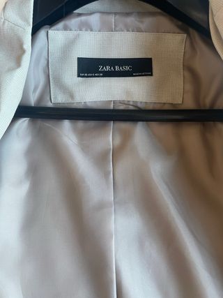 Traje Zara Basic Beige a cuadritos