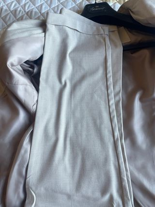 Traje Zara Basic Beige a cuadritos
