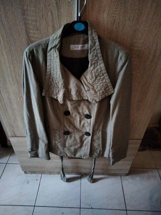 Gabardina Zara Mujer Verde Oliva