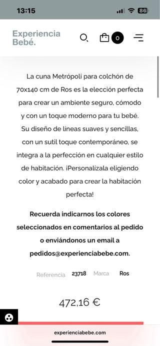 Cuna y cama marca Ros