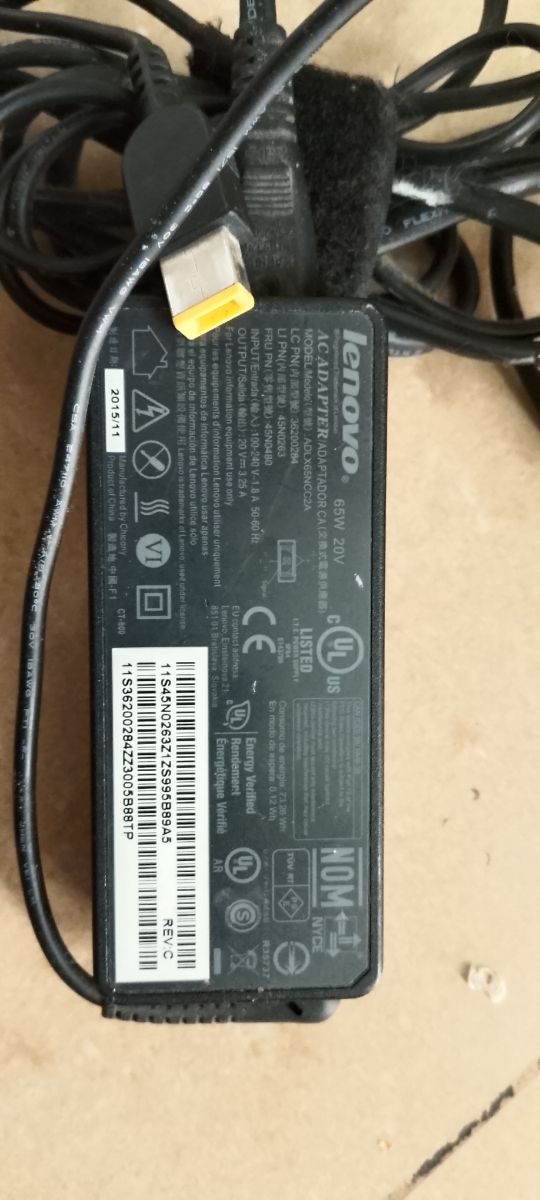 Cargador Lenovo 65W 20V Original